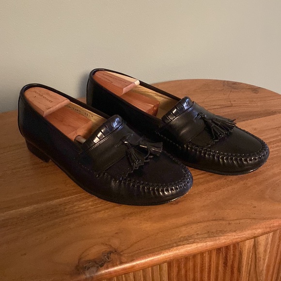 Johnston & Murphy Stanza loafers, black size 10 1/2 wide - Picture 2 of 6